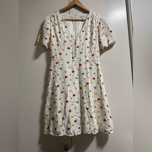 Madewell Orchard Flutter-Sleeve Dress in Confetti Floral - Picture 3 of 7